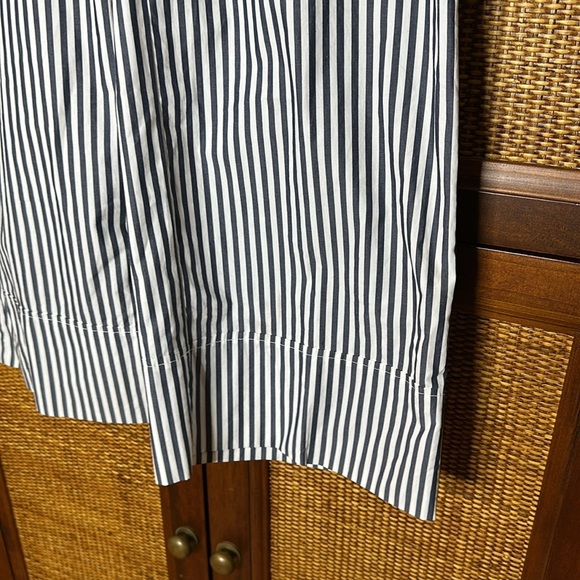 Marella Wide Cuffed Cotton Striped Pants Sz8 - Picture 3 of 8